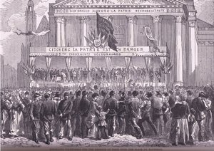 Önkéntesek besorolása Párizs védelmére, Cassells: A Franciaország és Németország közötti háború története, Cassell and Company Limited, 1890 körül (litho) alkotó: German School