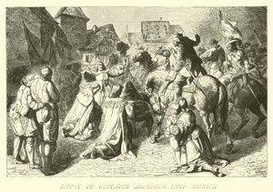 Gustavus Adolphus belépése Münchenbe alkotó: German School