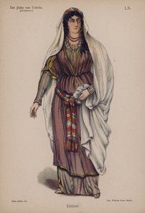 Eszter, a Die Judin von Toledo-ból (A toledói zsidónő) Franz Grillparzertől (színes litó) alkotó: German School