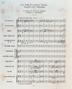 A repülés Egyiptomba című film partitúrájának első oldala, op. 25, Hector Berlioz nyitánya alkotó: German School