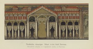 Nagy Theoderik, az osztrogótok királyának egykori palotája Ravennában, Olaszországban (színes litó) alkotó: German School