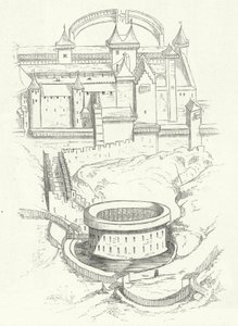 Carcassonne erődítményei, Franciaország (metszet) alkotó: German School