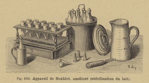 Franz von Soxhlets továbbfejlesztette a tej sterilizáló berendezését alkotó: German School