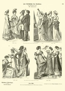 Francia és német viseletek, 19. század eleje alkotó: German School