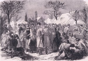 Francia szökevény katonák Svájcban, Cassells: A Franciaország és Németország közötti háború története, Cassell and Company Limited, 1890 körül (litho) alkotó: German School
