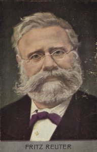 Fritz Reuter (1810-1874), német regényíró (színes litográfia) alkotó: German School