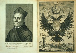 Magnes előlapja vagy Athanasius Kircher háromoldalú művének mágneses művészete, 1643 alkotó: German School