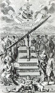 Johann Zahn Oculus Artificalis Teledioptricus Sive Telescopium előlapja, 1702-ben megjelent 2. kiadás alkotó: German School