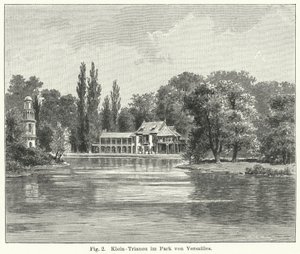 Kerttervezés: Petit Trianon, Versailles, Franciaország (metszet) alkotó: German School
