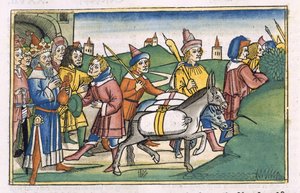 1Móz 41 14-24 A fáraó álma, a "Nürnbergi Bibliából (Biblia Sacra Germanaica)" (színes fametszet) alkotó: German School