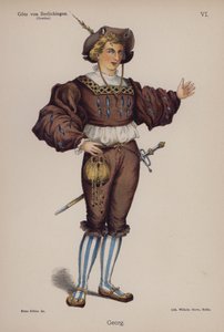 Georg, Goethe Gotz von Berlichingenből (színes litó) alkotó: German School