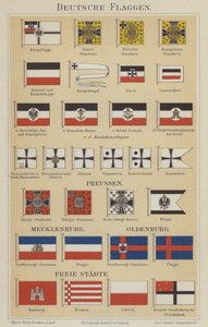 Német zászlók (színes litho) alkotó: German School