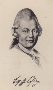 Gotthold Ephraim Lessing, német felvilágosodás filozófus, író és drámaíró (litho) alkotó: German School