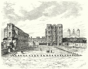 Hampton Court Palace, Richmond upon Thames (metszet) alkotó: German School