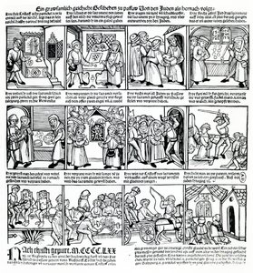 A passaui zsidók 1477-ben megszentségtelenítették a gazdatestet alkotó: German School