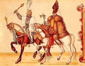 Magyar nemesek az oszmán udvarban a 16. század végén (akvarell papíron) alkotó: German School