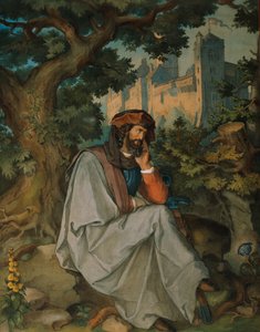 "I Sat Upon a Rock", a Lohengrin Saga-ból (olaj, vászon) alkotó: German School