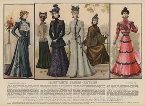Illusztráció az Illustrirte Frauen-Zeitung számára (színes litó) alkotó: German School