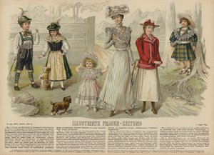 Illusztráció az Illustrirte Frauen-Zeitung számára (színes litó) alkotó: German School