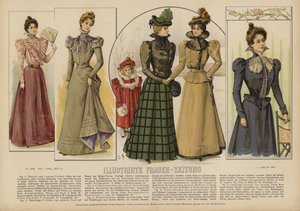 Illusztráció az Illustrirte Frauen-Zeitung számára (színes litó) alkotó: German School