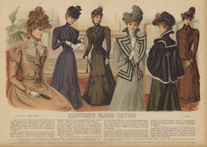 Illusztráció az Illustrirte Frauen-Zeitung számára (színes litó) alkotó: German School