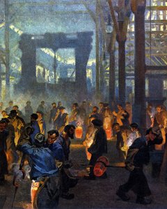 Kohászati ​​gyár belseje 1908. Jugend szerint alkotó: German School