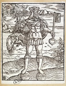 Janus (egyik kezében kulccsal, a másikban szőlőággal) - Németország alkotó: German School