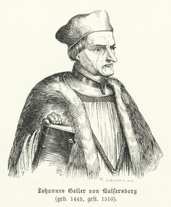 Johann Geiler von Kaisersberg svájci pap és teológus (metszet) alkotó: German School