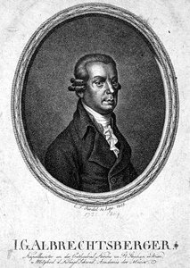 Johann Georg Albrechtsberger (1736-1809) metszet: C.F. Riedel alkotó: German School