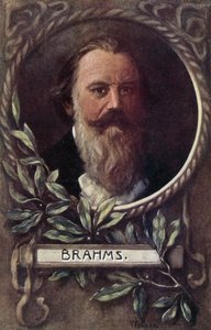 Johannes Brahms német zeneszerző és zongoraművész (színes litó) alkotó: German School