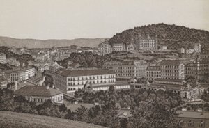 Karlovy Vary az északi oldalról (litho) alkotó: German School