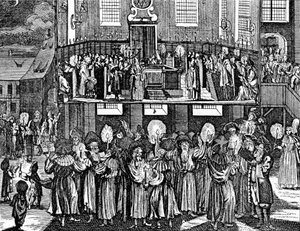 Kiddush Levana, Georg Puschner a Kirchner-féle zsidó szertartásról, 1726 alkotó: German School