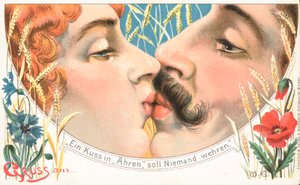 Kiss (színes litográfia) alkotó: German School
