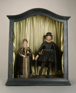 Moritz hesseni földgróf és Juliana Nassau-Siegen, 1600-25 (viasz, selyem, gyapjú, üveg és fa)