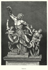 Laocoon és fiai, 1506-ban Rómában feltárt ókori görög vagy római szobor (metszet) alkotó: German School