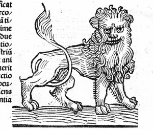 Le Lion – Johannes Angelo traktátusában Az évek és forradalmaik nagy összefüggéseiről. Augsburg, Erhard Ratdolt alkotó: German School