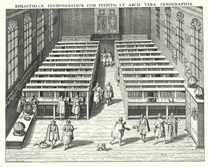 A Leideni Egyetem Könyvtára (metszet) alkotó: German School