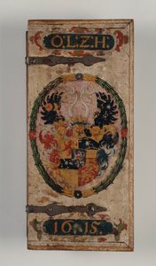 Otto von Hesse herceghez tartozó számszeríjtartó doboz fedele, 1615 (festett fa) (lásd még: 312140-43)