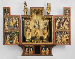 Szűz Mária élete (fa, aranyozott és polikróm) alkotó: German School