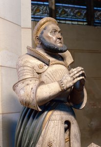 Bölcs Frigyes választófejedelem életnagyságú alabástrom szobra a kastélytemplomban, Wittenberg, 1529-21 körül (alabástrom)