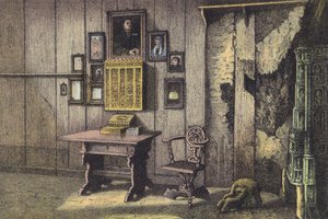 Luther szobája a Wartburgban (chromolitho) alkotó: German School