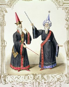 Bűvészek a berlini karneválon, 1836 alkotó: German School