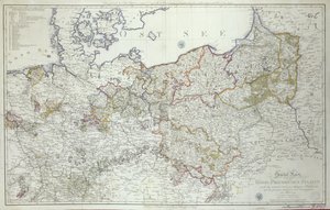 A porosz államok térképe 1799-ben (nyomtatott)