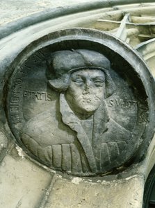 Luther Márton 57 éves a Luthers Rose-val, C16. (dombormű) alkotó: German School