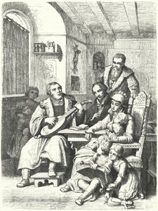 Luther Márton otthon a családjával alkotó: German School