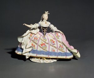 Meisseni nőfigura (porcelán) alkotó: German School