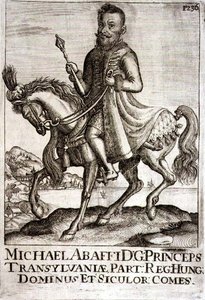 Apafi Mihály (1632-90) Erdély hercege, illusztráció az európai oszmán hadjáratokról szóló könyvből, vésette Paul Furst (kb. 1605-66)