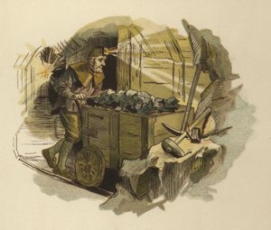 Miner (színes litho) alkotó: German School