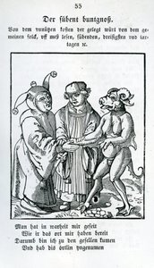 Miniszter, bolond és ördög a Das Kloster kötetből. 10, 1845-1849 alkotó: German School