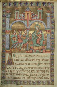 Czart asszony. 1207, IV, fol.V kontra Mágusok imádása, The Evangeliarium of Plock Cathedral, 1075 körül alkotó: German School